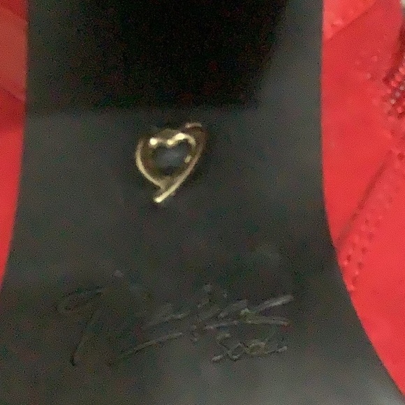 Thalia Sodi Red Ankle Booties with Glossy Finish - Picture 7 of 8